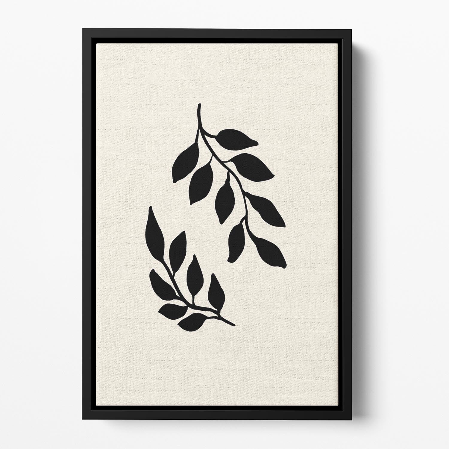 Black Twigs Floating Framed Canvas - 1x - 2