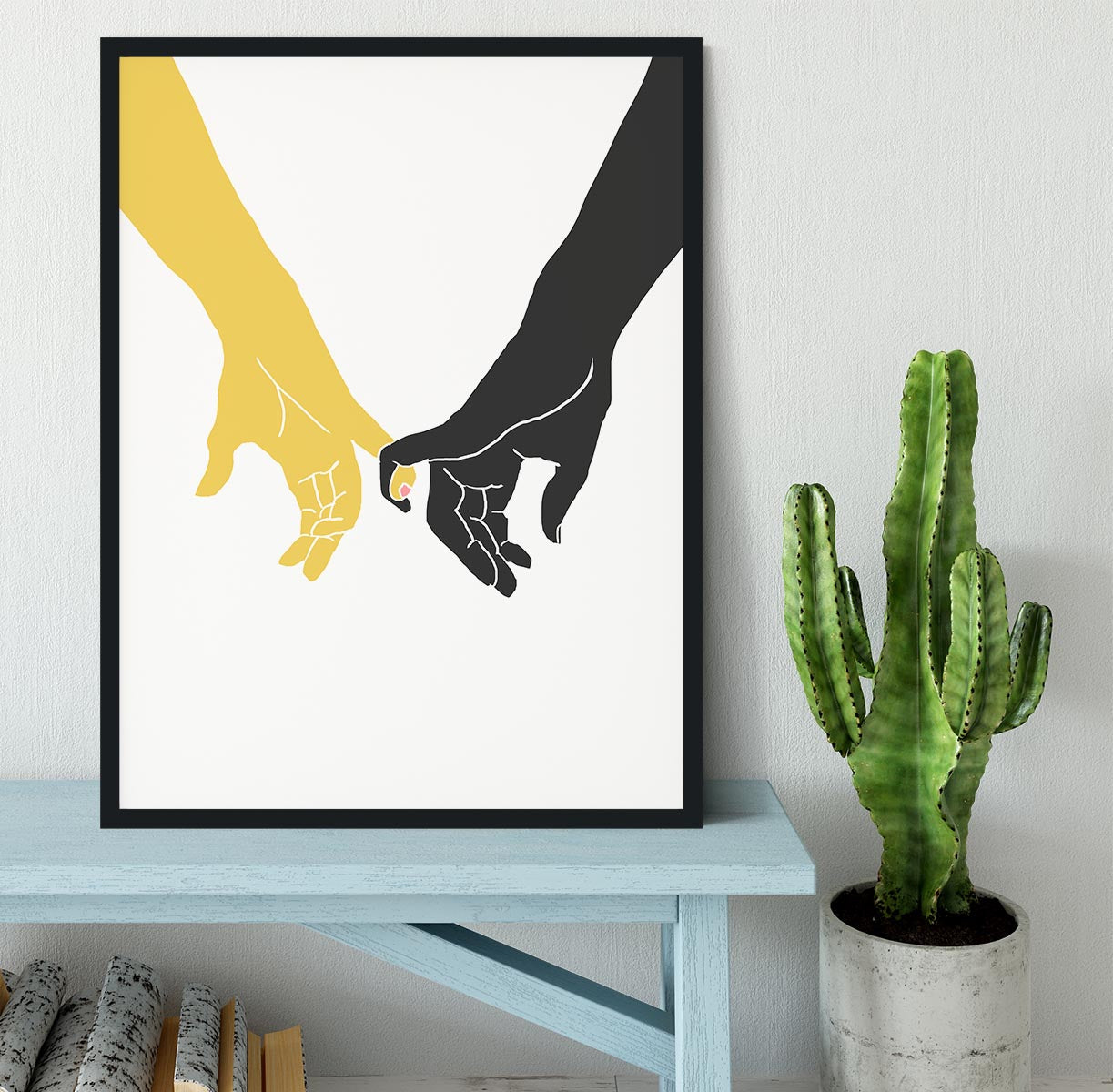 Hands Pinky Framed Print - Canvas Art Rocks - 2