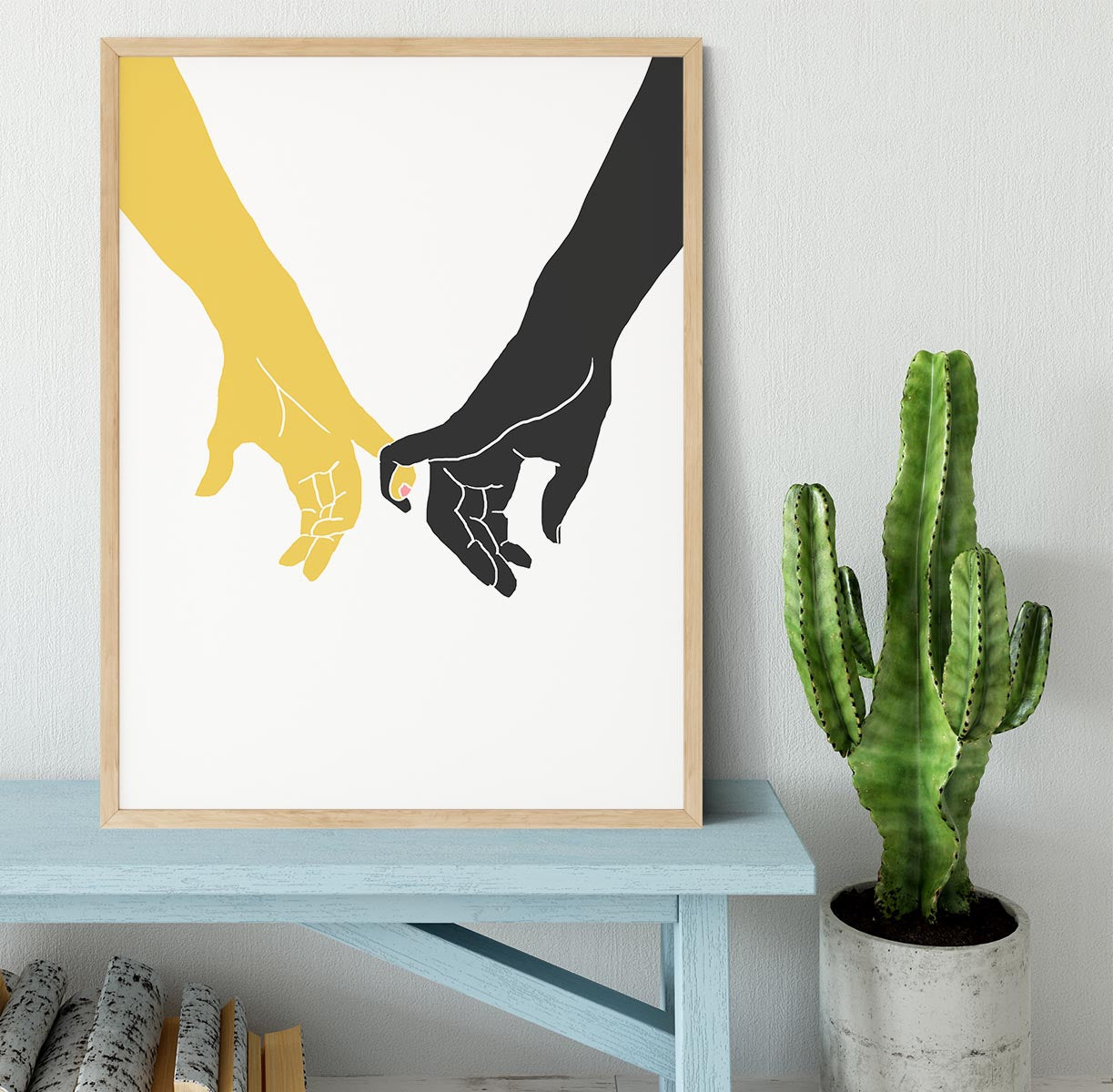 Hands Pinky Framed Print - Canvas Art Rocks - 4