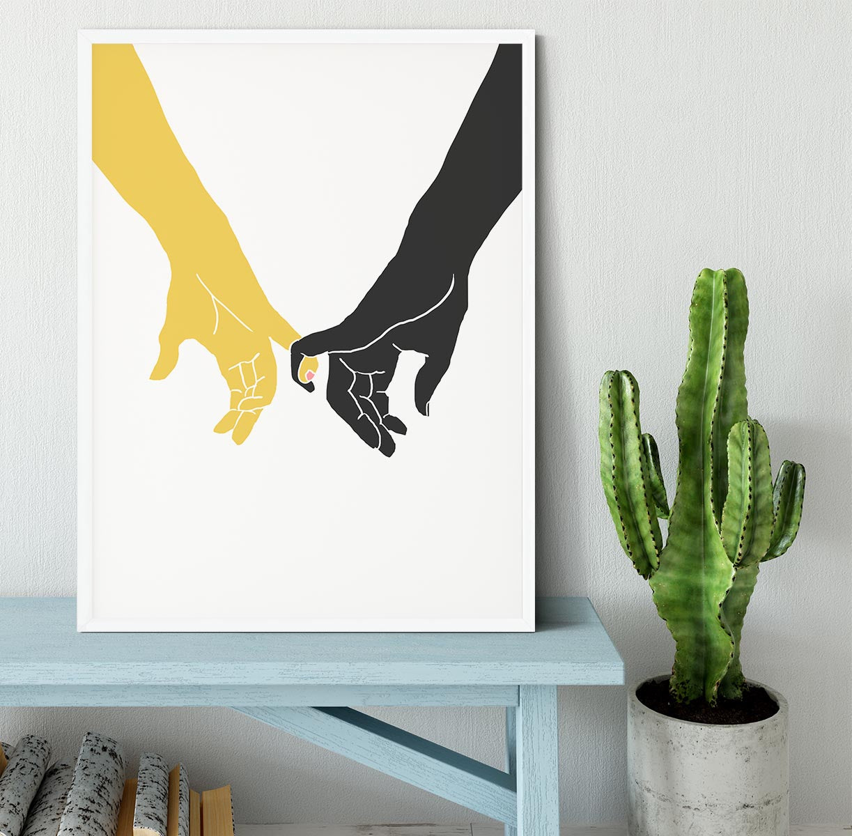 Hands Pinky Framed Print - Canvas Art Rocks -6