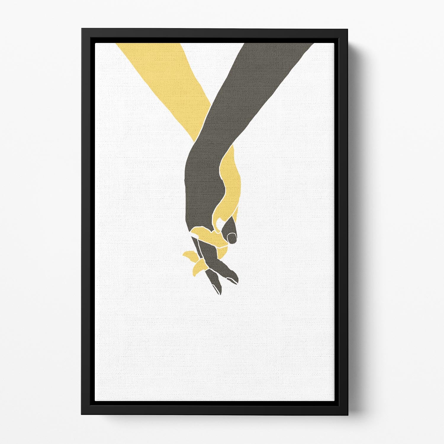 Holding Hands Floating Framed Canvas - Canvas Art Rocks - 2