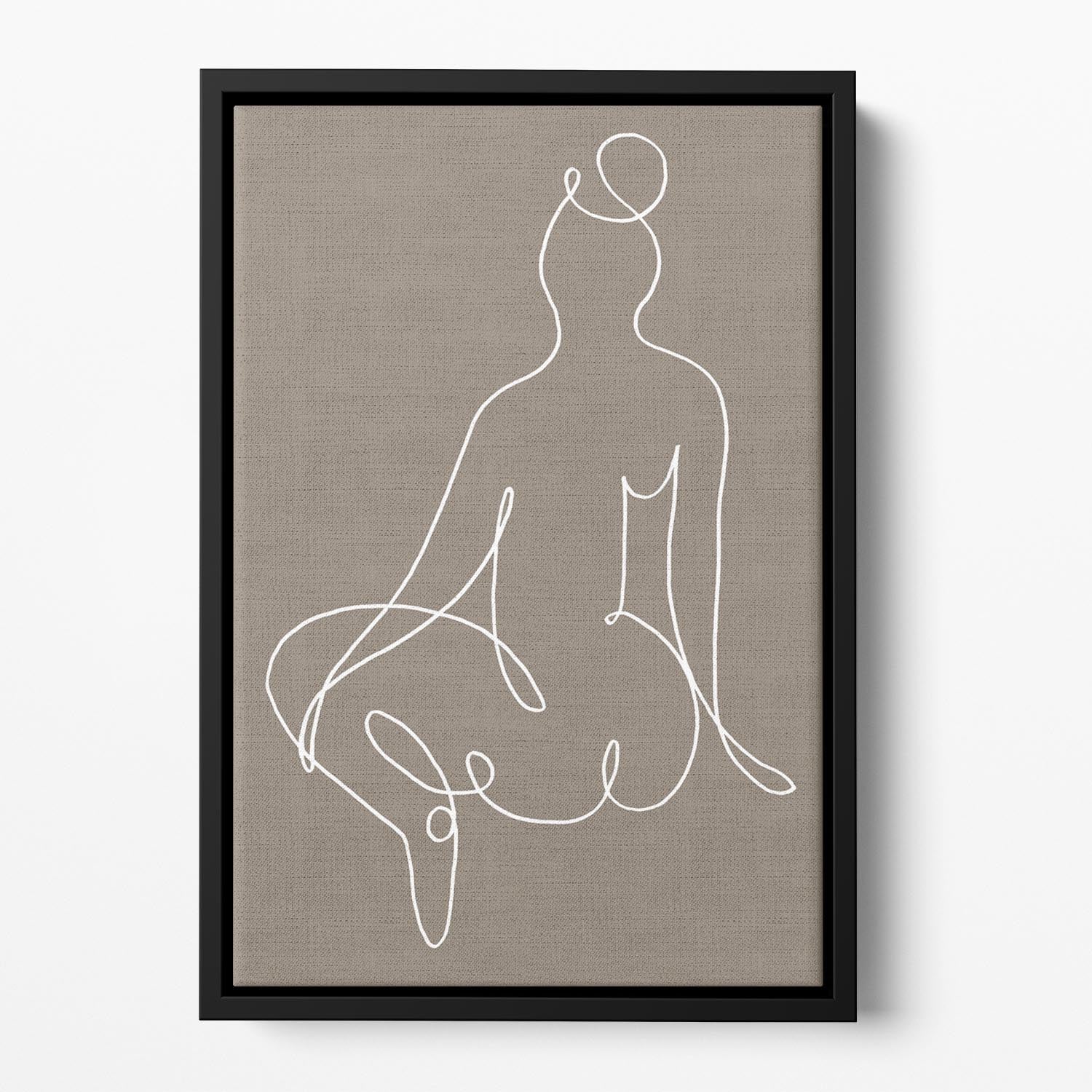 Sitting Down 02 Floating Framed Canvas - Canvas Art Rocks - 2