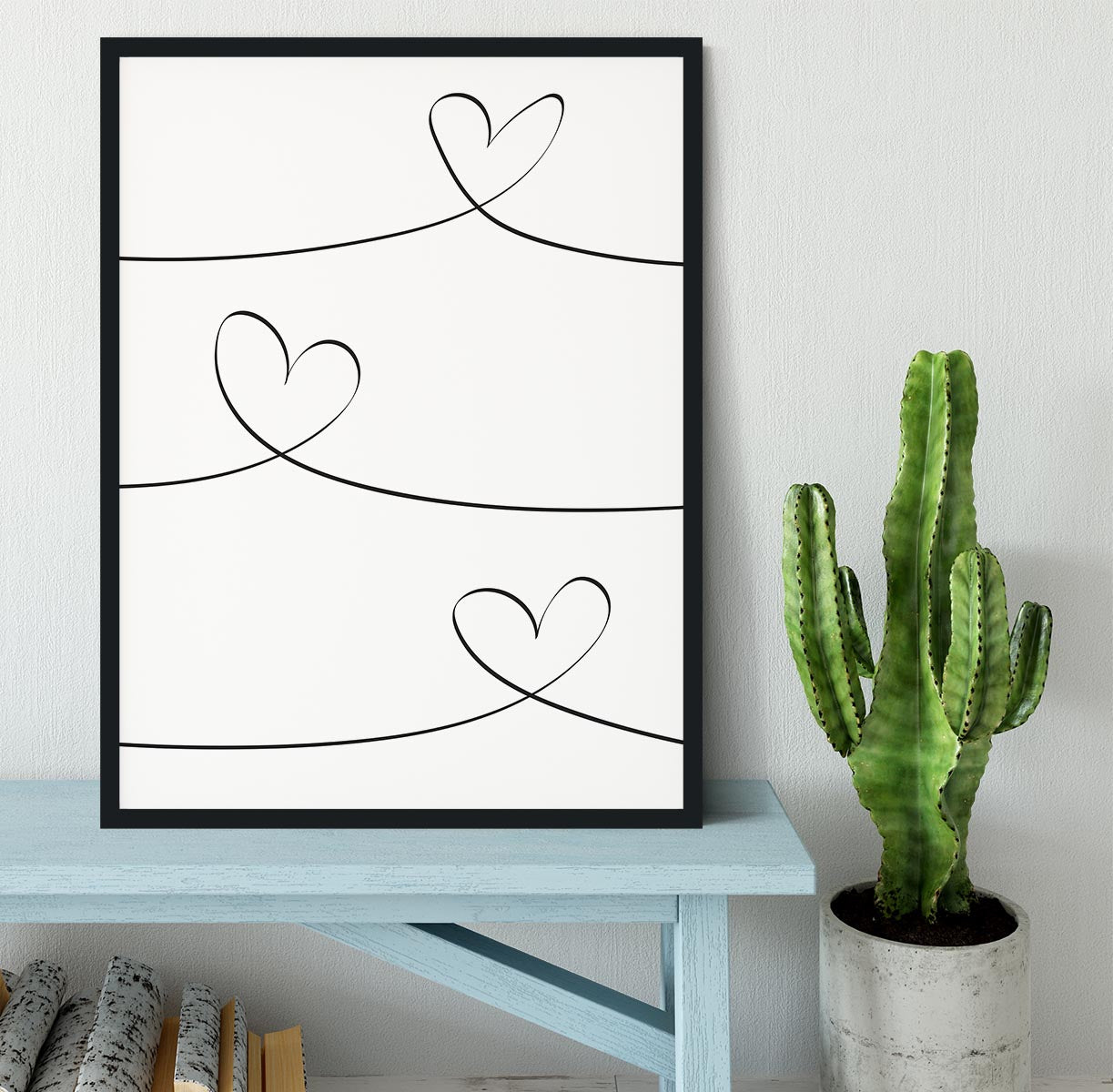 One Line 02 Framed Print - Canvas Art Rocks - 2