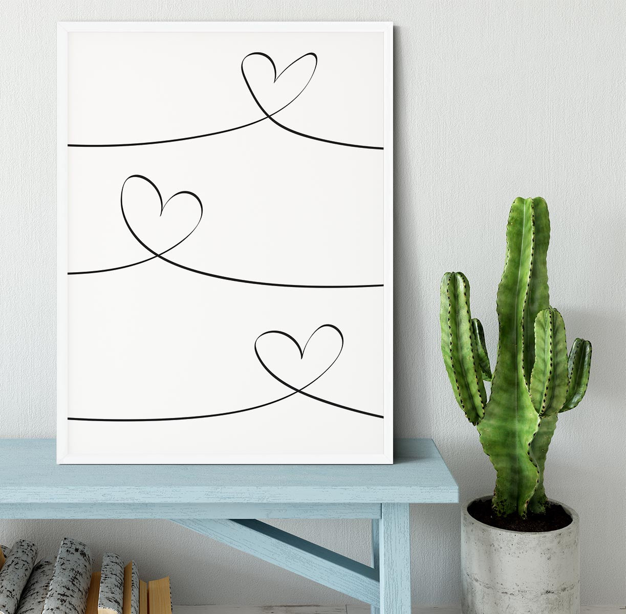 One Line 02 Framed Print - Canvas Art Rocks -6