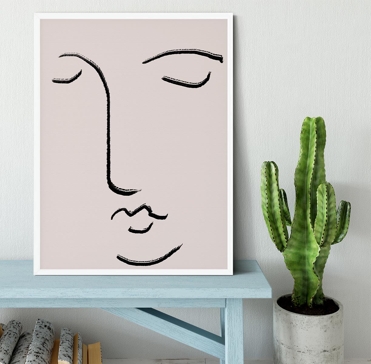 Closed Eyes Framed Print - Canvas Art Rocks -6