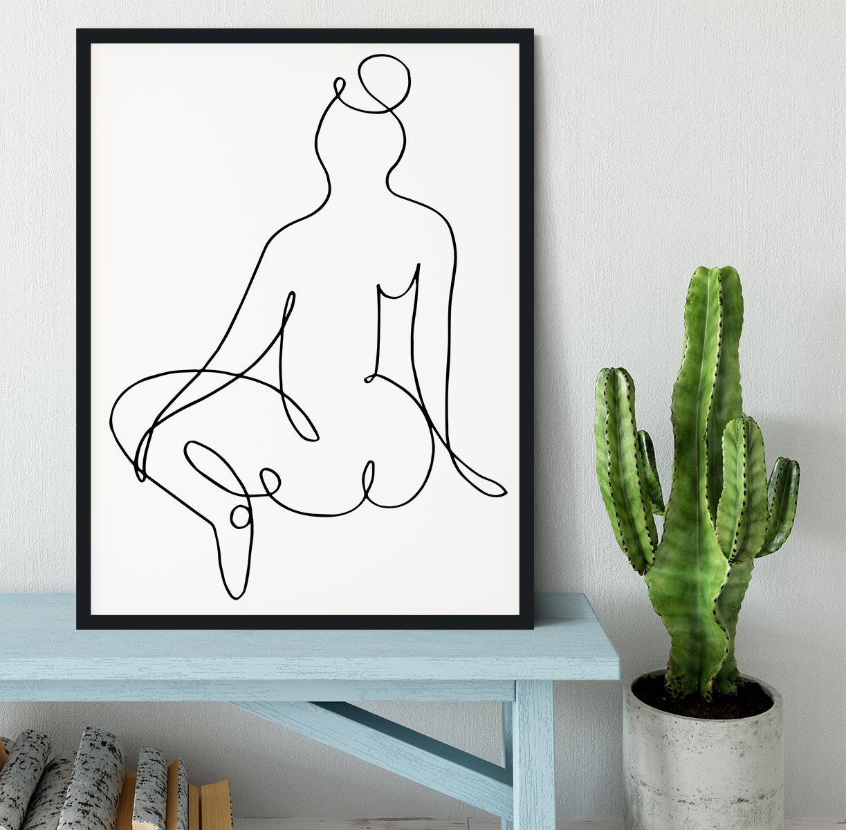 Nude Back Framed Print - Canvas Art Rocks - 2