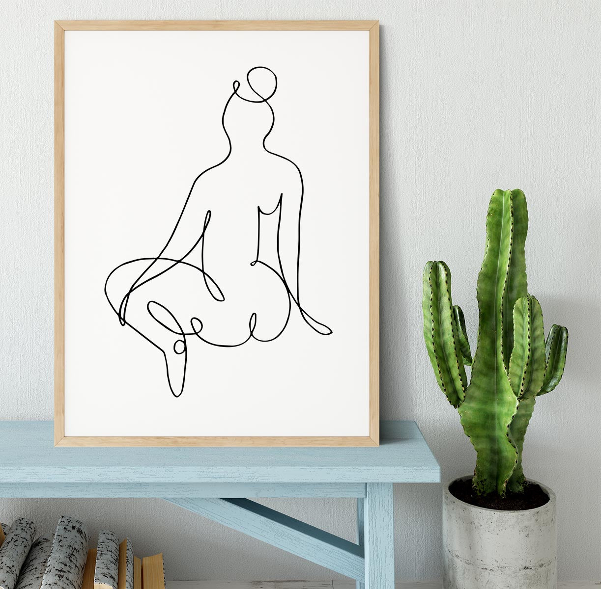 Nude Back Framed Print - Canvas Art Rocks - 3