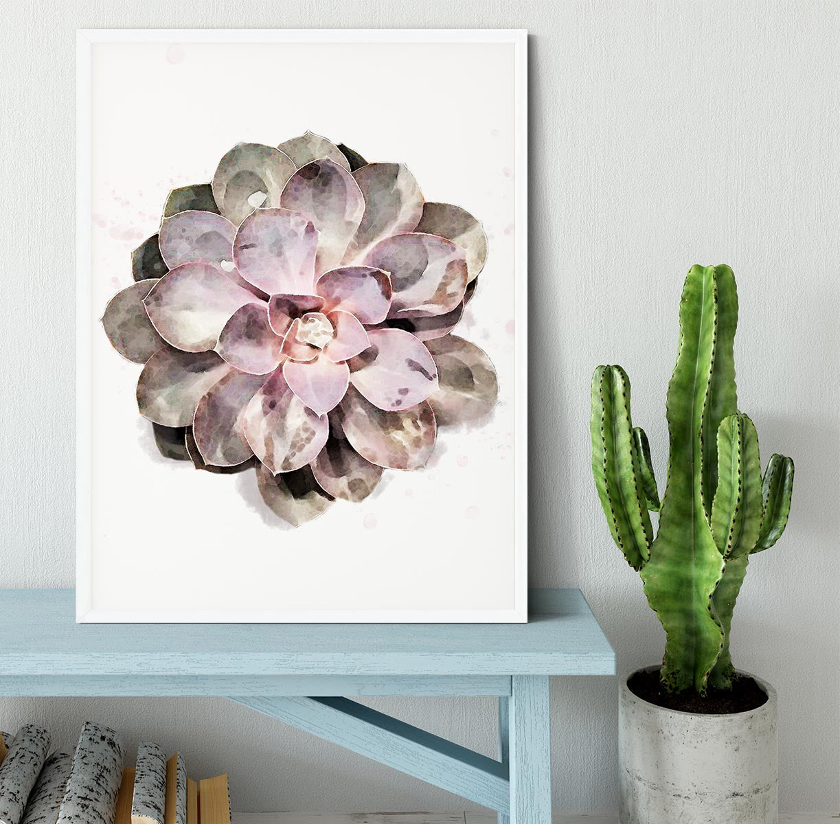 Succulent 01 Framed Print - Canvas Art Rocks -6