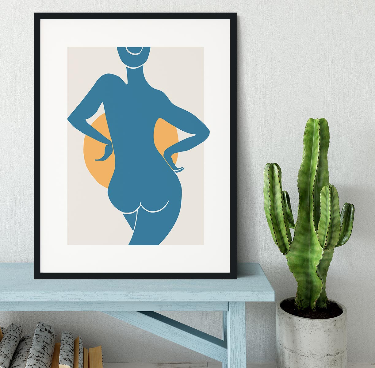 Blue Woman Framed Print - Canvas Art Rocks - 1