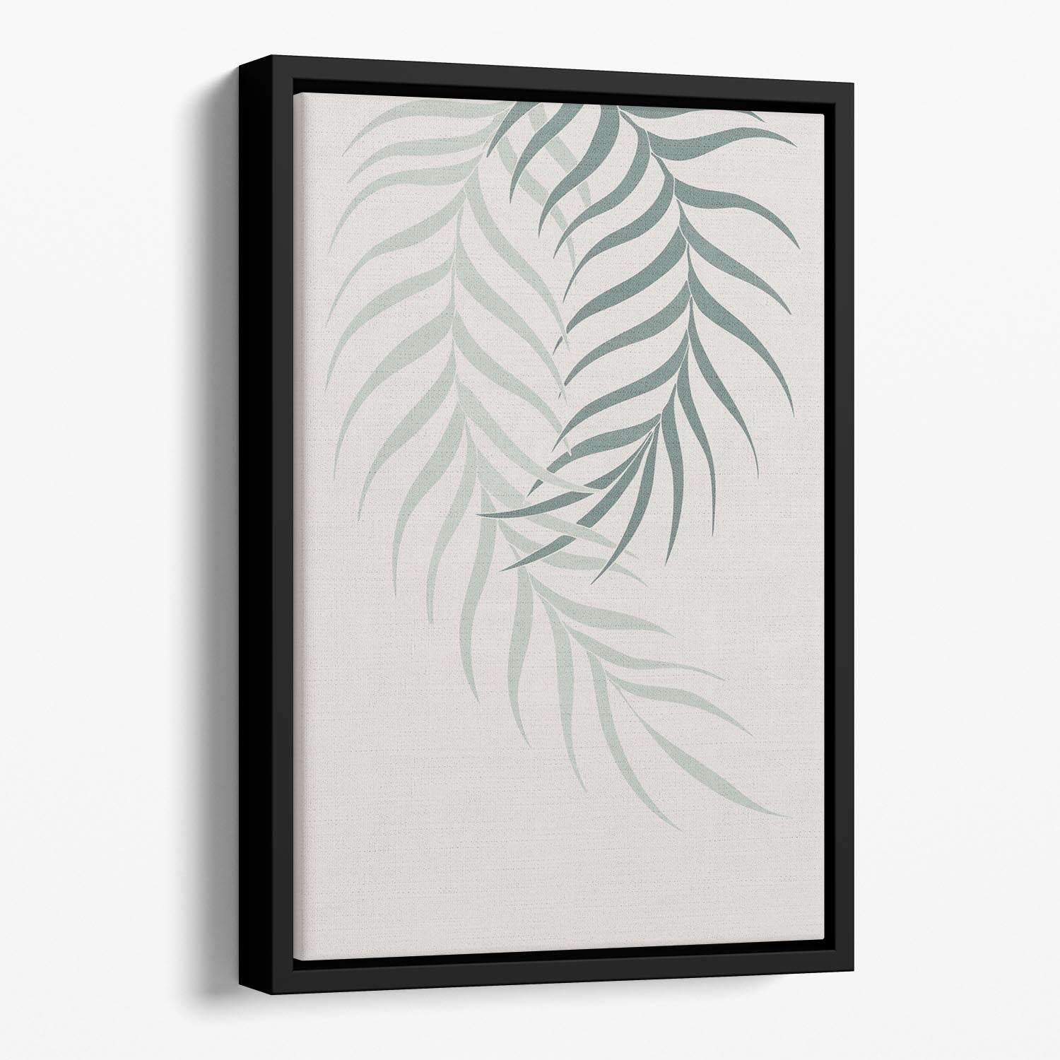 Leaf Frilly Green Floating Framed Canvas - Canvas Art Rocks - 1