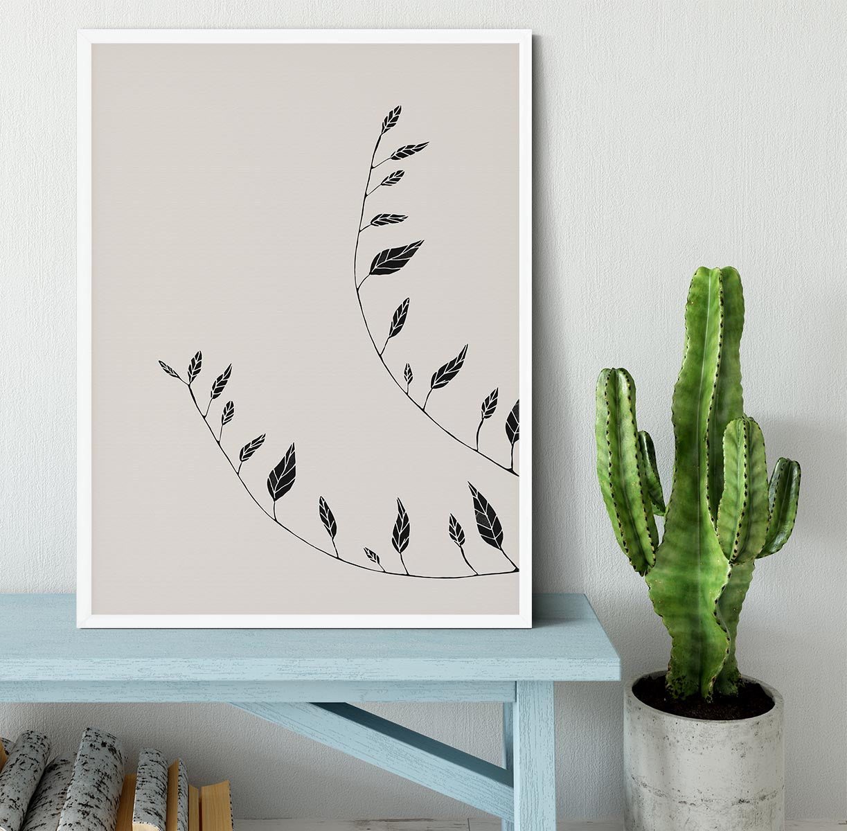 Wavy Branches Framed Print - Canvas Art Rocks -6