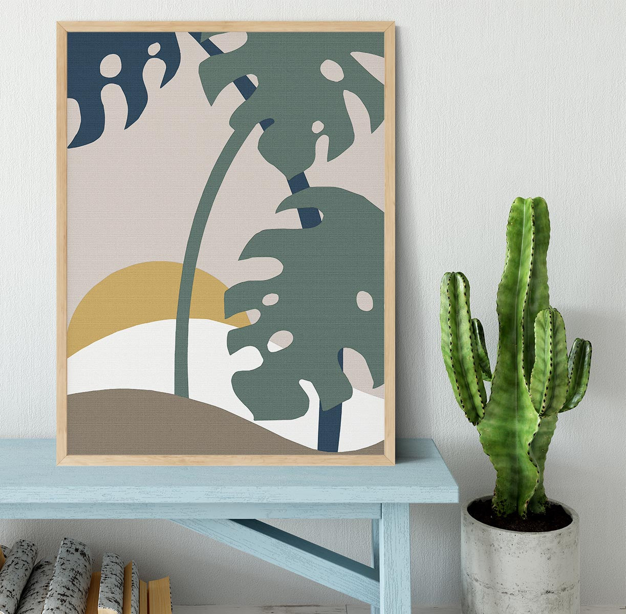 Monstera Cut Out 02 Framed Print - Canvas Art Rocks - 4