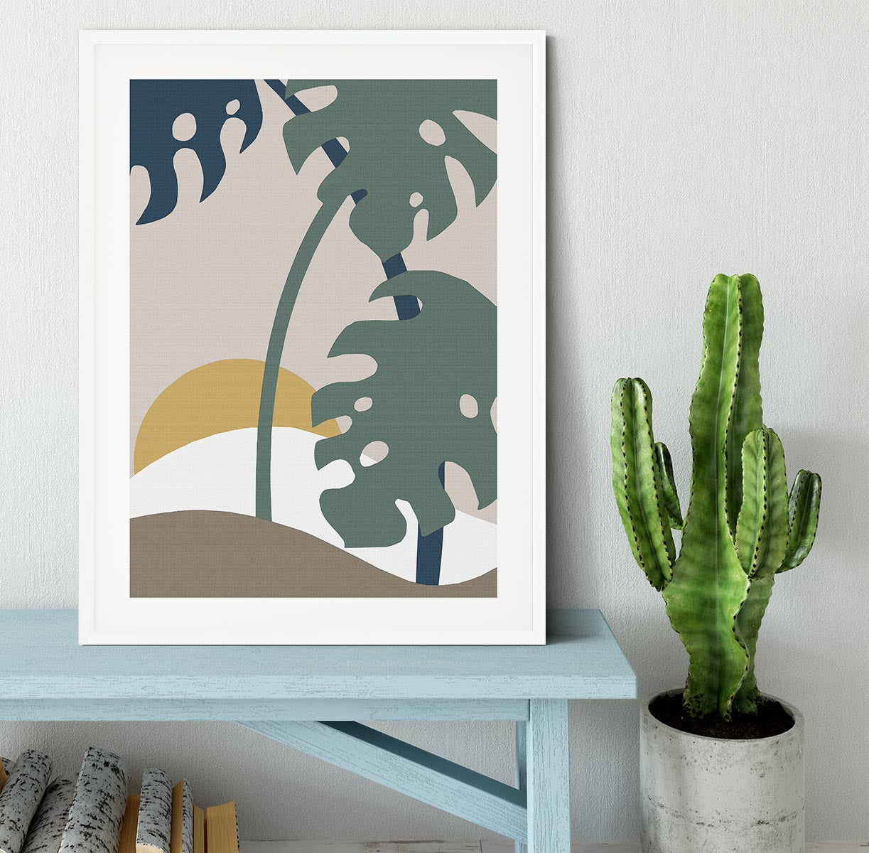 Monstera Cut Out 02 Framed Print - Canvas Art Rocks - 5