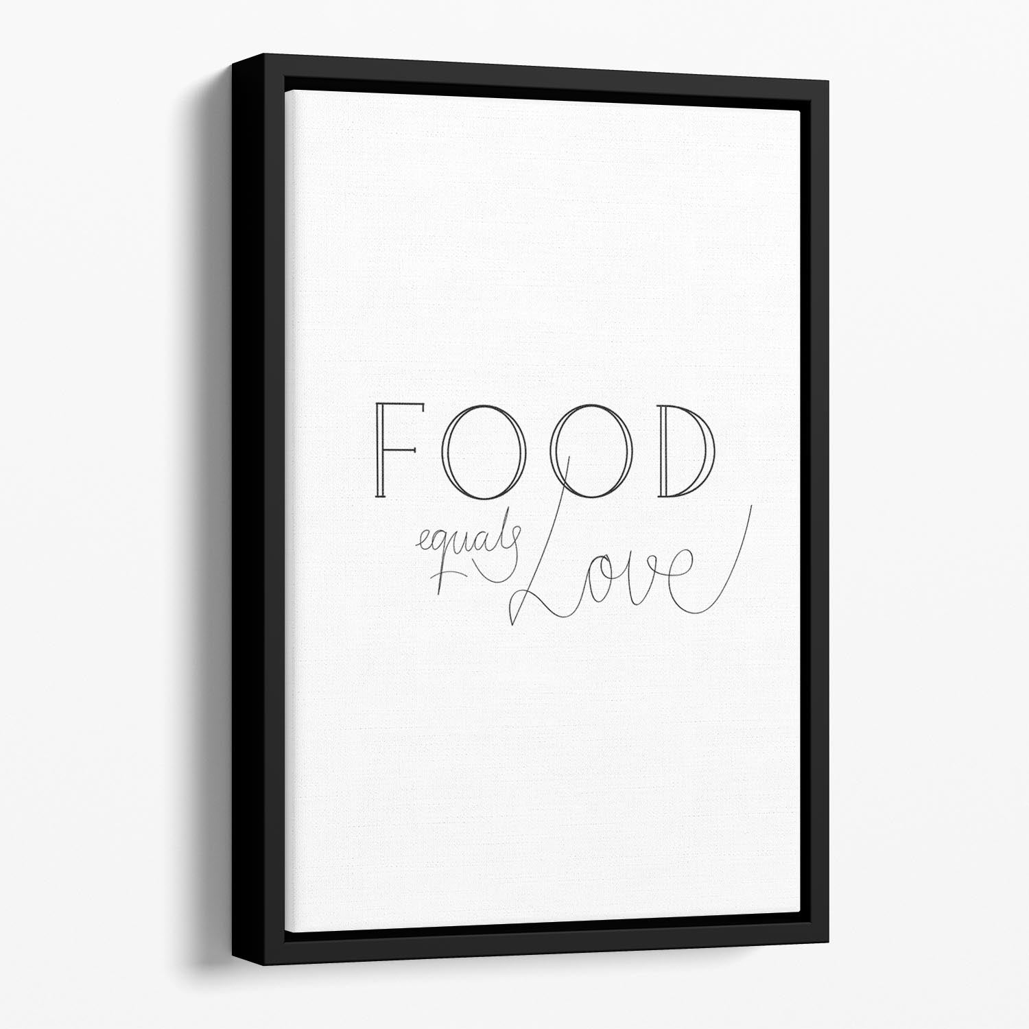 Food is Love Floating Framed Canvas - Canvas Art Rocks - 1