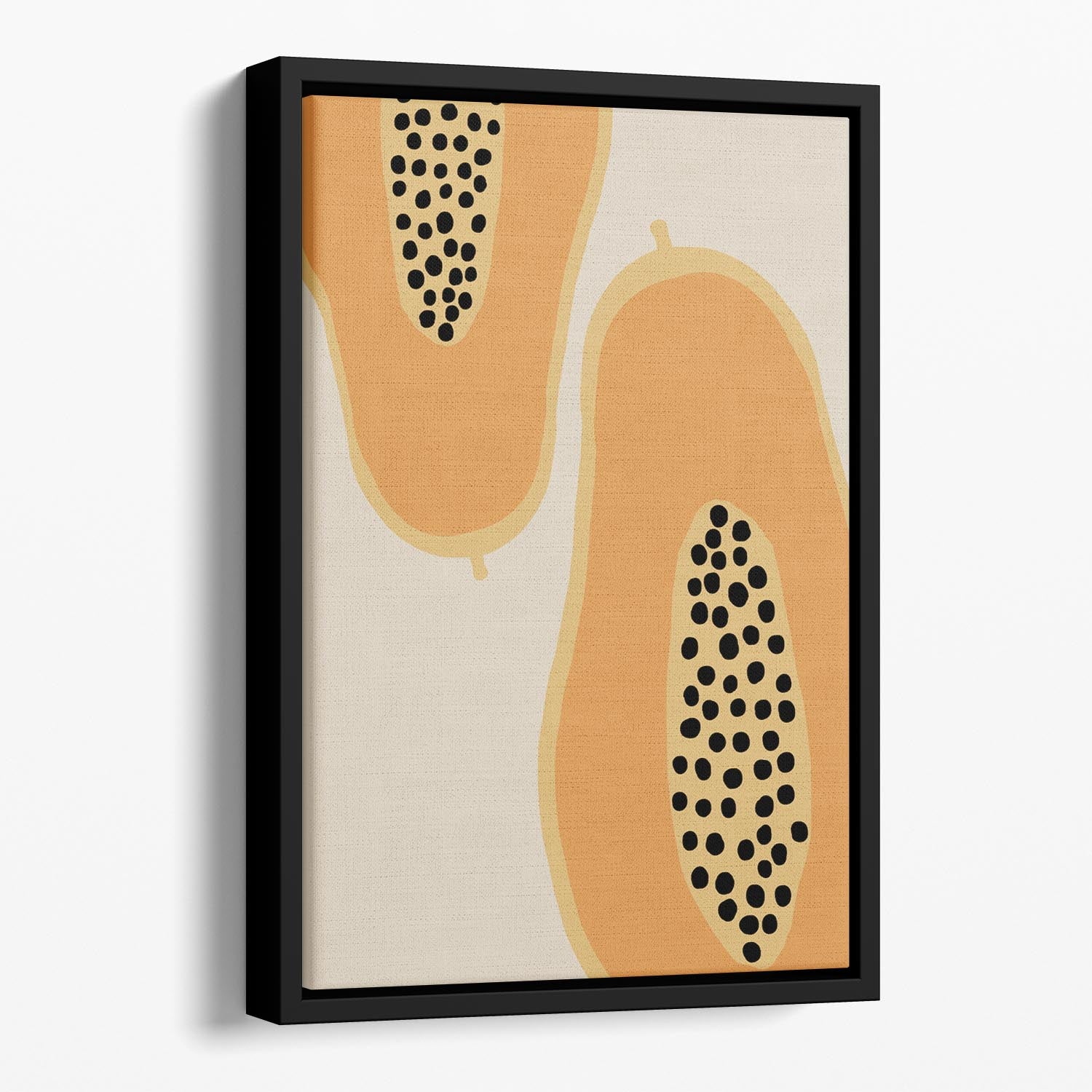 Papaya Fruit Floating Framed Canvas - Canvas Art Rocks - 1