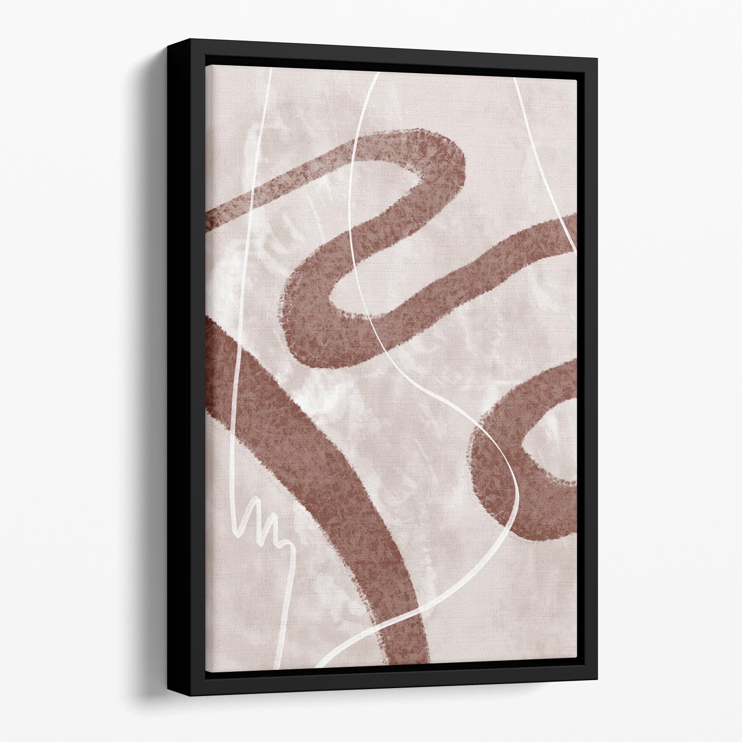 Abstract Fuzz 02 Floating Framed Canvas - Canvas Art Rocks - 1