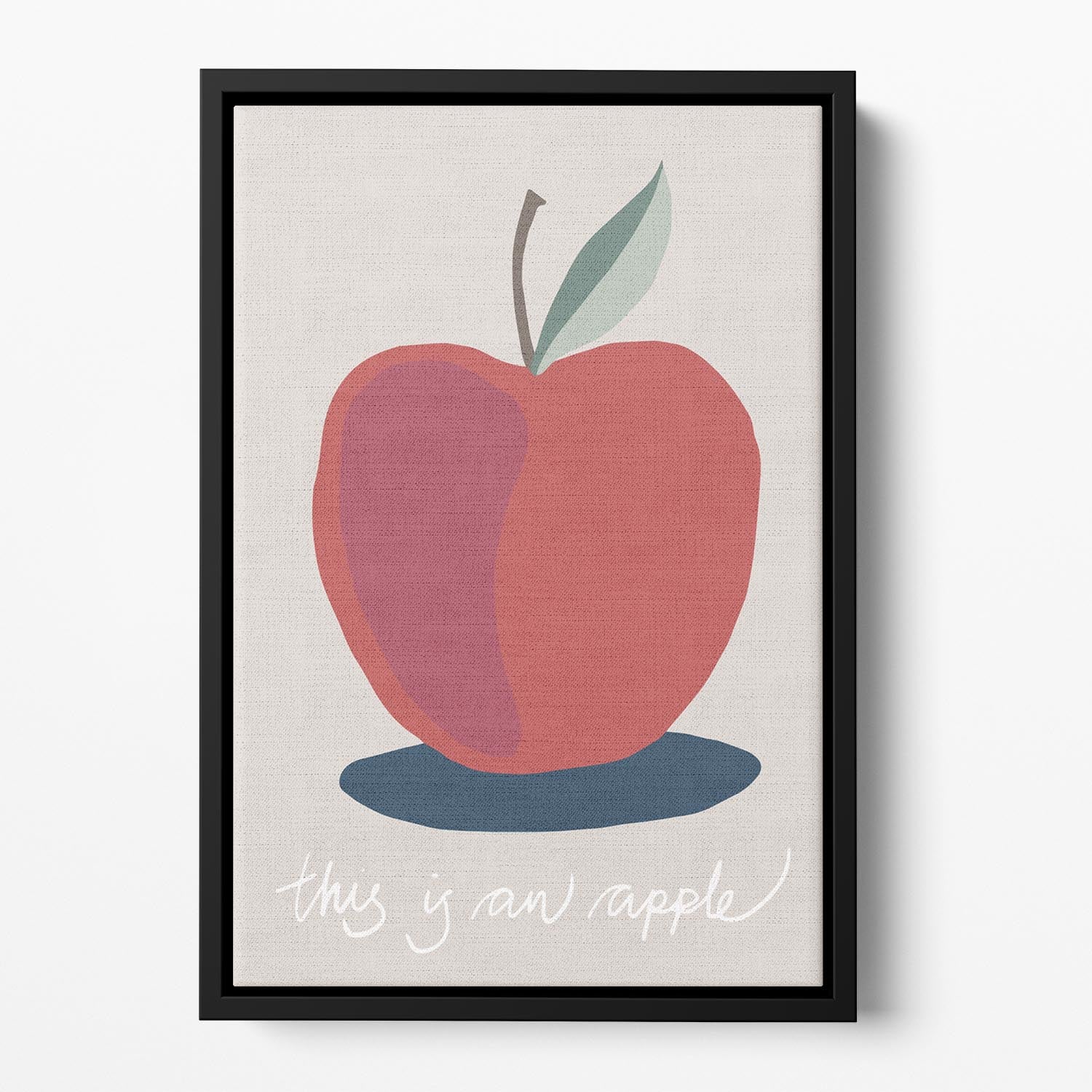 This is an Apple Floating Framed Canvas - 1x - 2