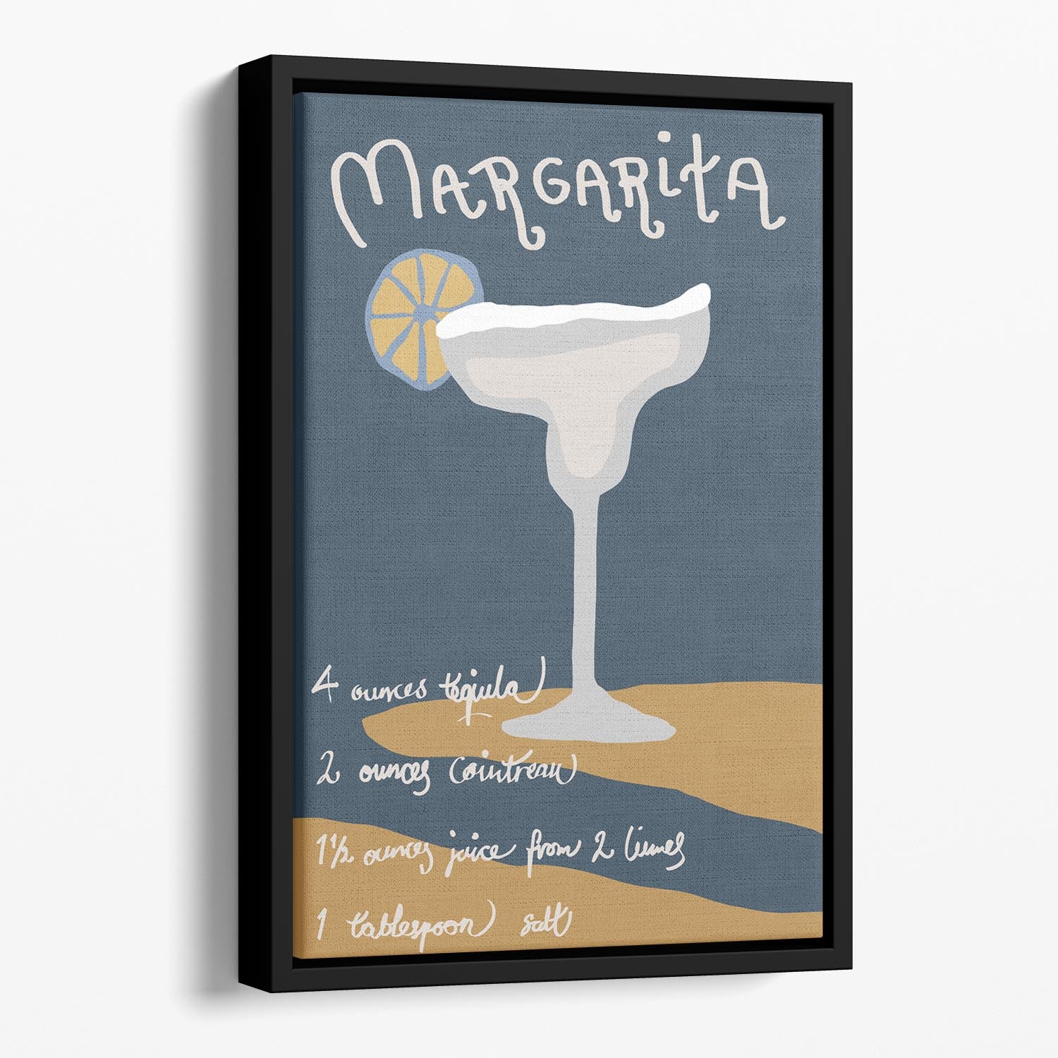 Margarita Floating Framed Canvas - Canvas Art Rocks - 1