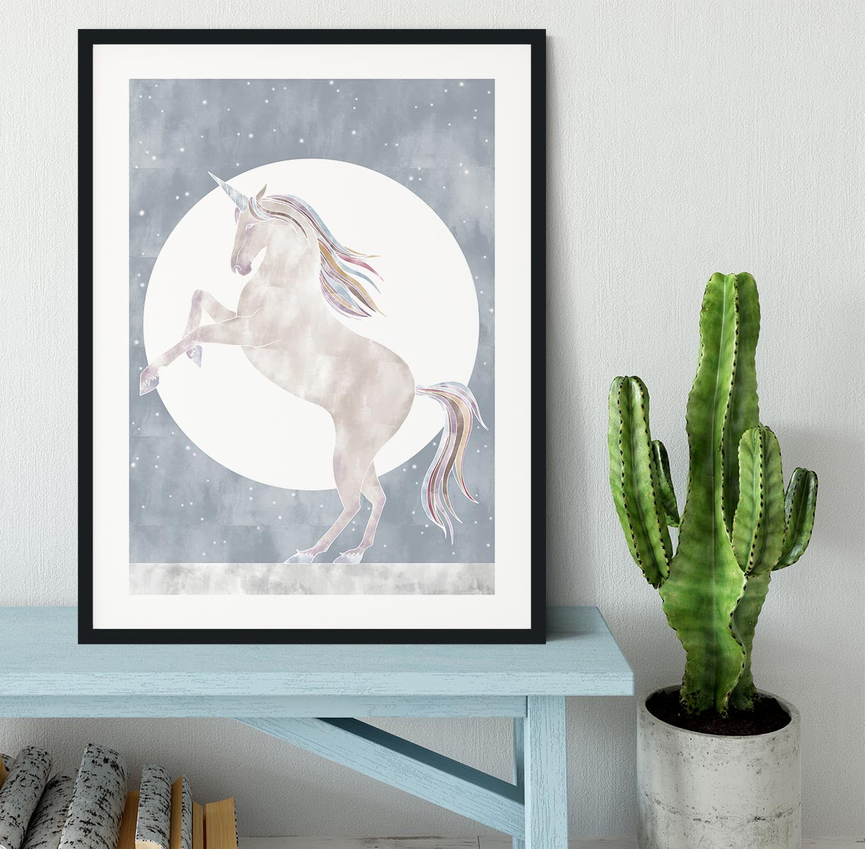 Rising Unicorn Framed Print - Canvas Art Rocks - 1