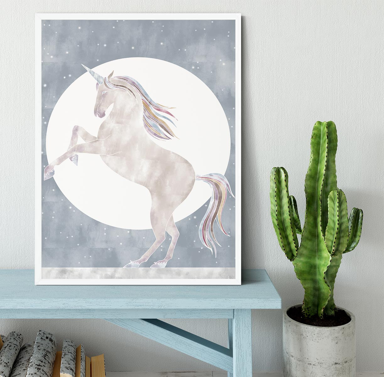 Rising Unicorn Framed Print - Canvas Art Rocks -6