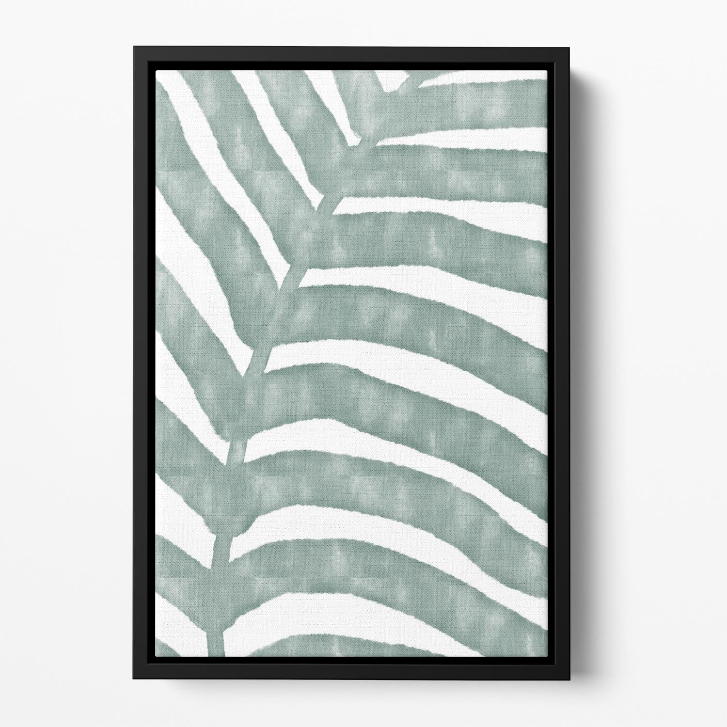 Palm Stripes Floating Framed Canvas - Canvas Art Rocks - 2