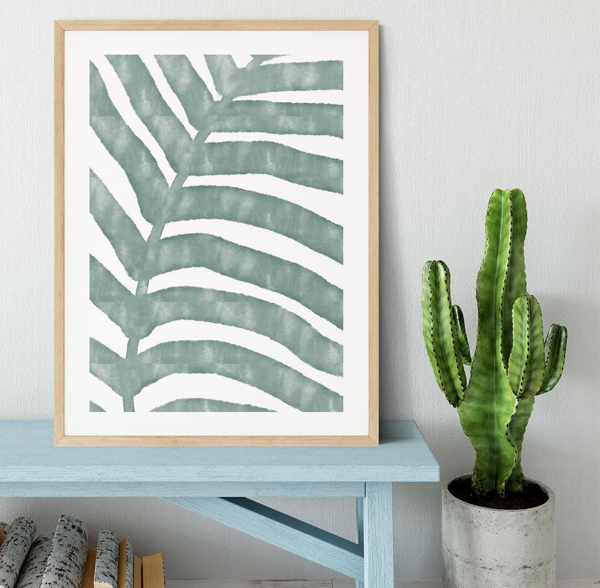 Palm Stripes Framed Print - Canvas Art Rocks - 3