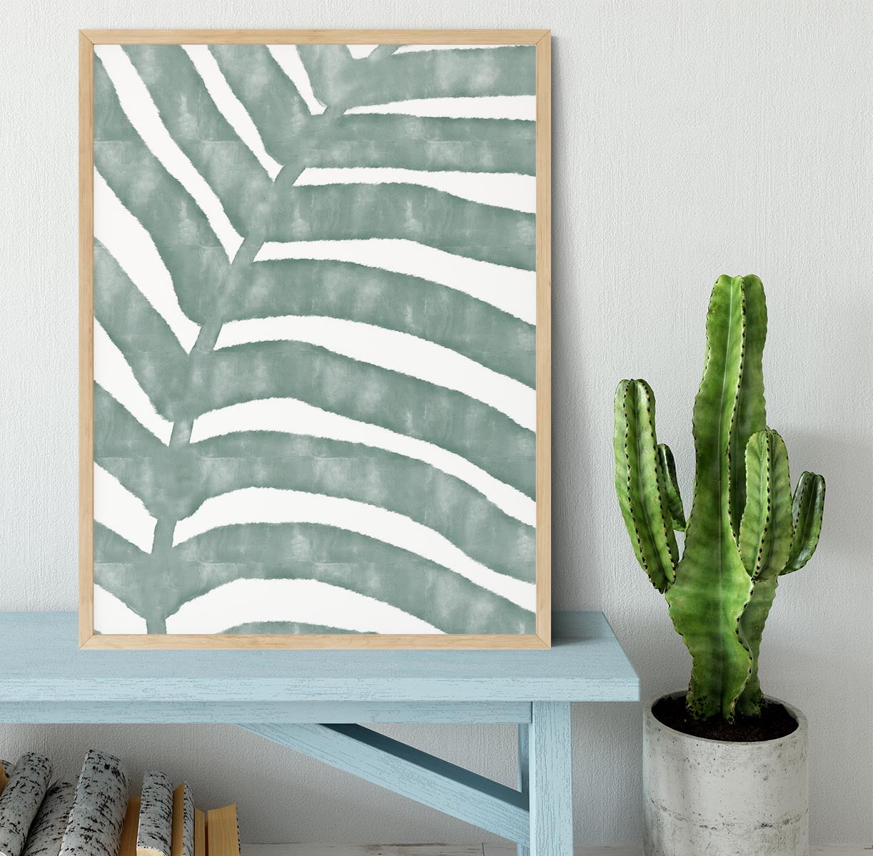 Palm Stripes Framed Print - Canvas Art Rocks - 4