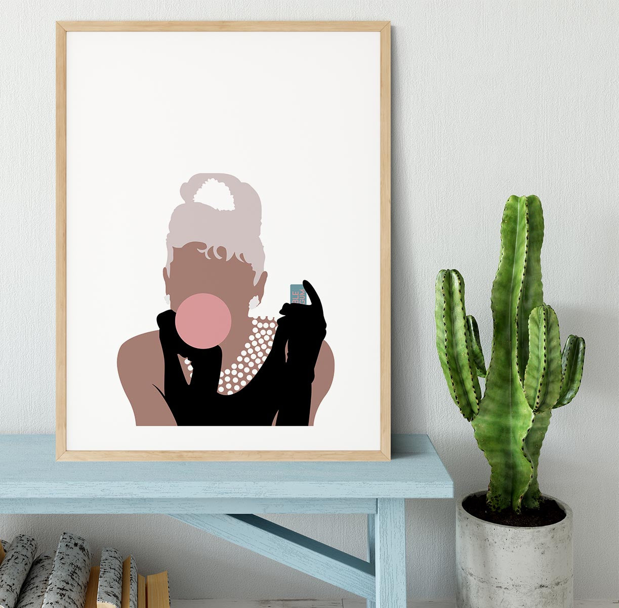 Bubblegum Girl Framed Print - Canvas Art Rocks - 3