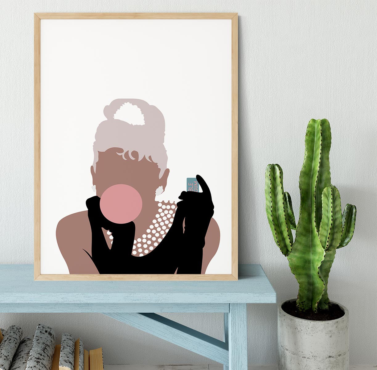 Bubblegum Girl Framed Print - Canvas Art Rocks - 4