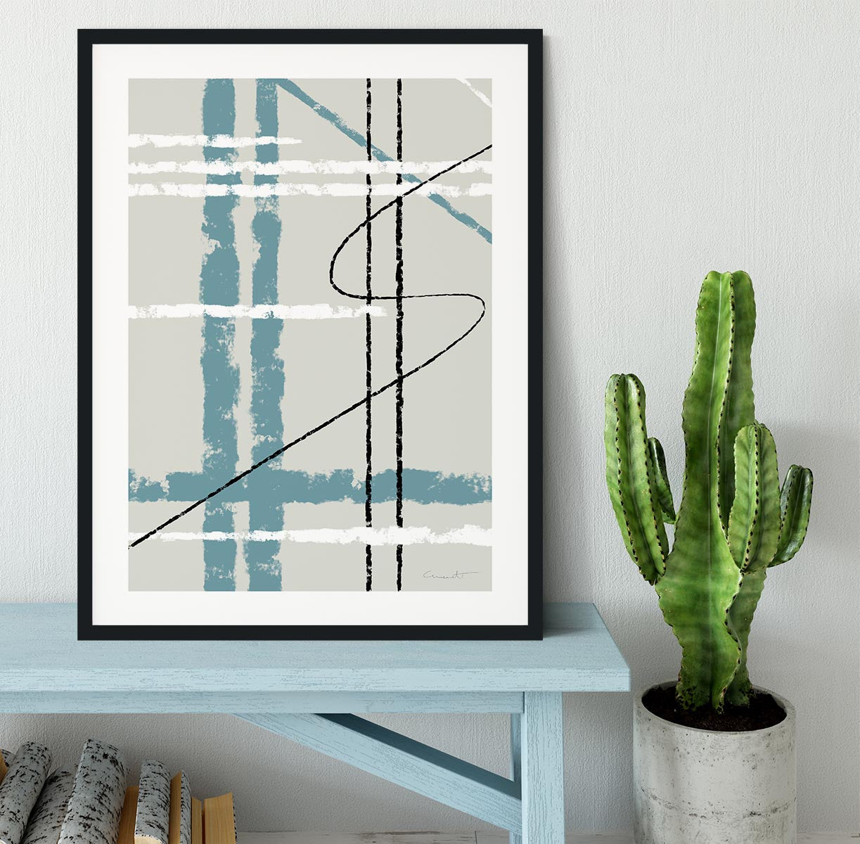 Messy Lines Framed Print - 1x - 1