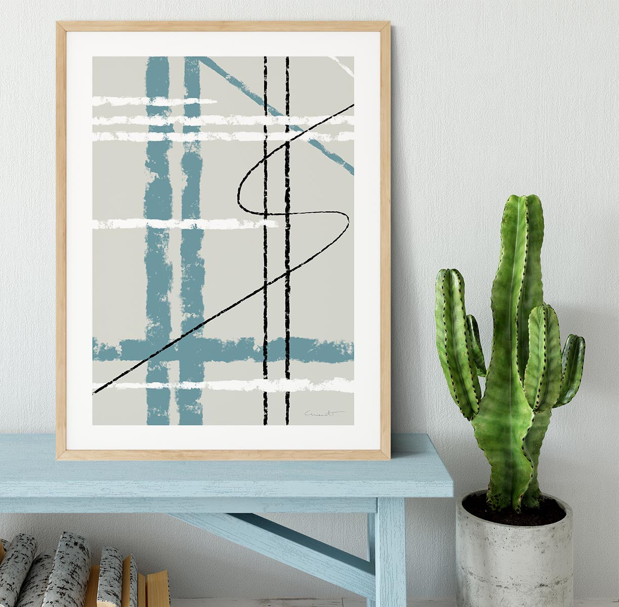 Messy Lines Framed Print - 1x - 3