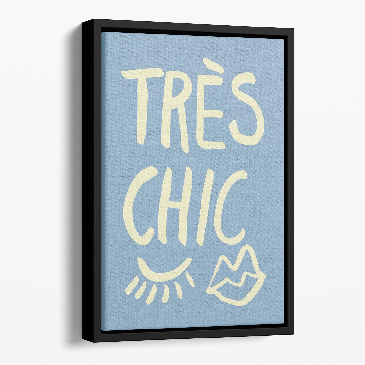 TrAus Chic Blue Floating Framed Canvas - Canvas Art Rocks - 1