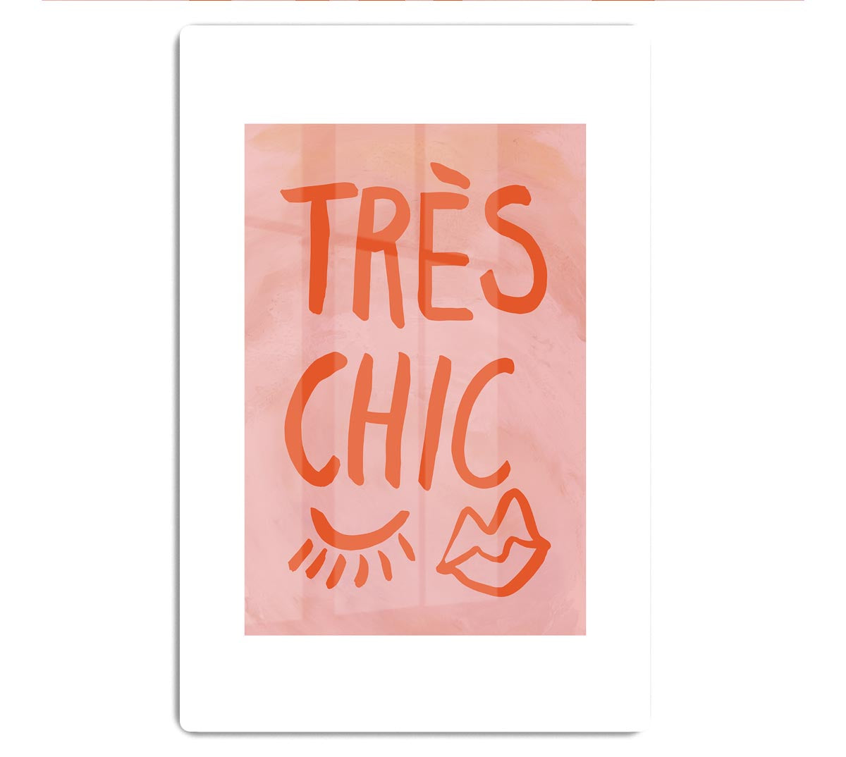 TrAus Chic Pink Frame HD Metal Print - Canvas Art Rocks - 1