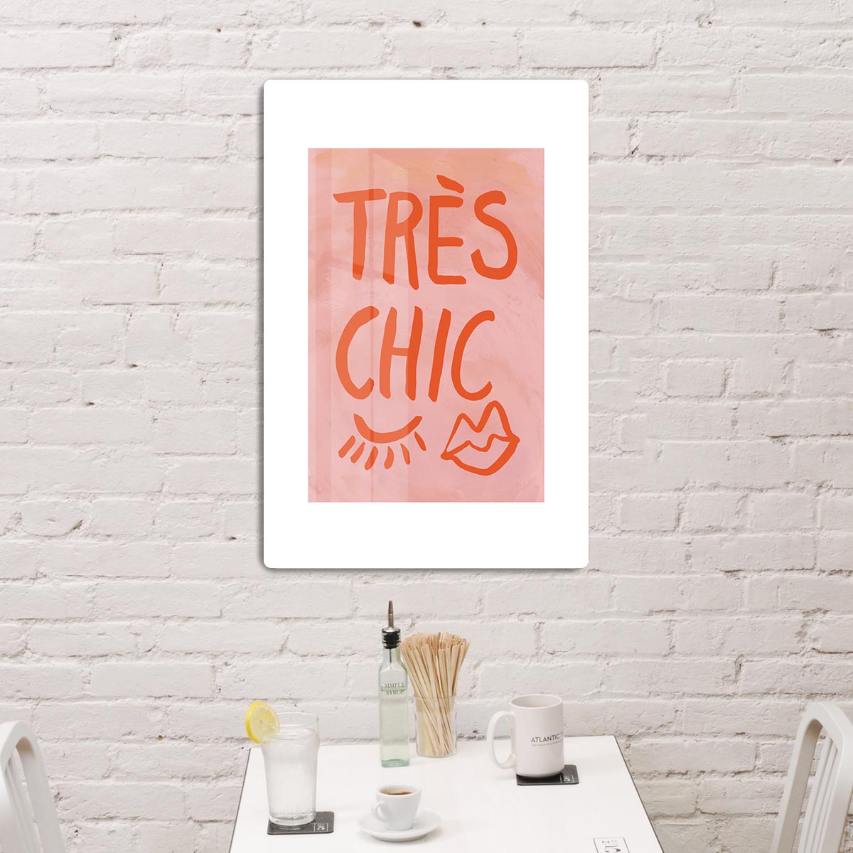 TrAus Chic Pink Frame HD Metal Print - Canvas Art Rocks - 2