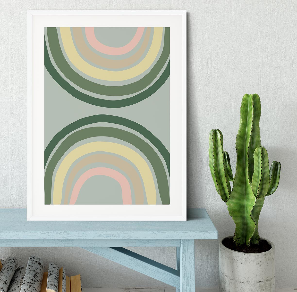 Double Rainbow Green Framed Print - 1x - 5