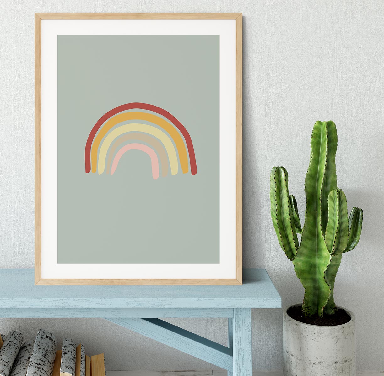Rainbow Green Framed Print - Canvas Art Rocks - 3