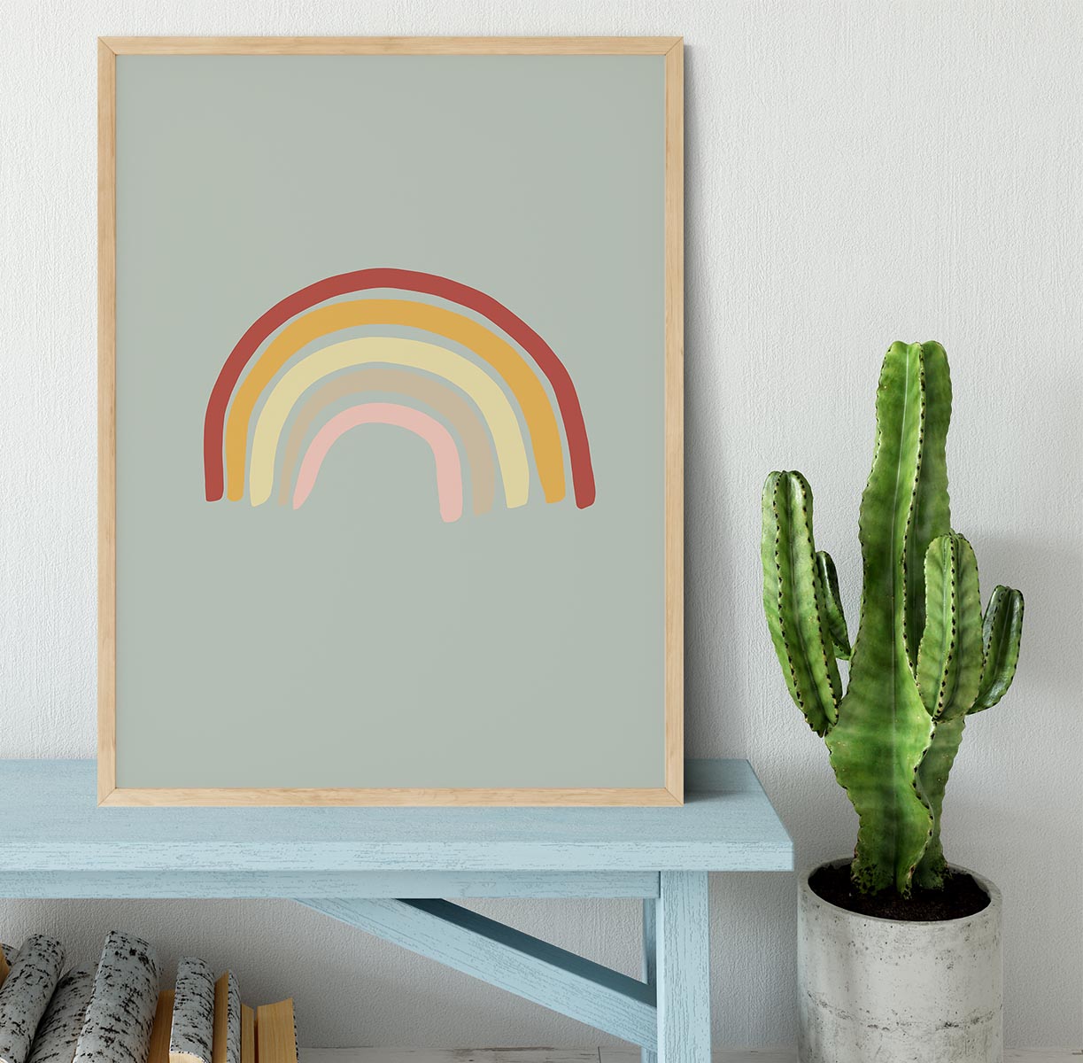 Rainbow Green Framed Print - Canvas Art Rocks - 4