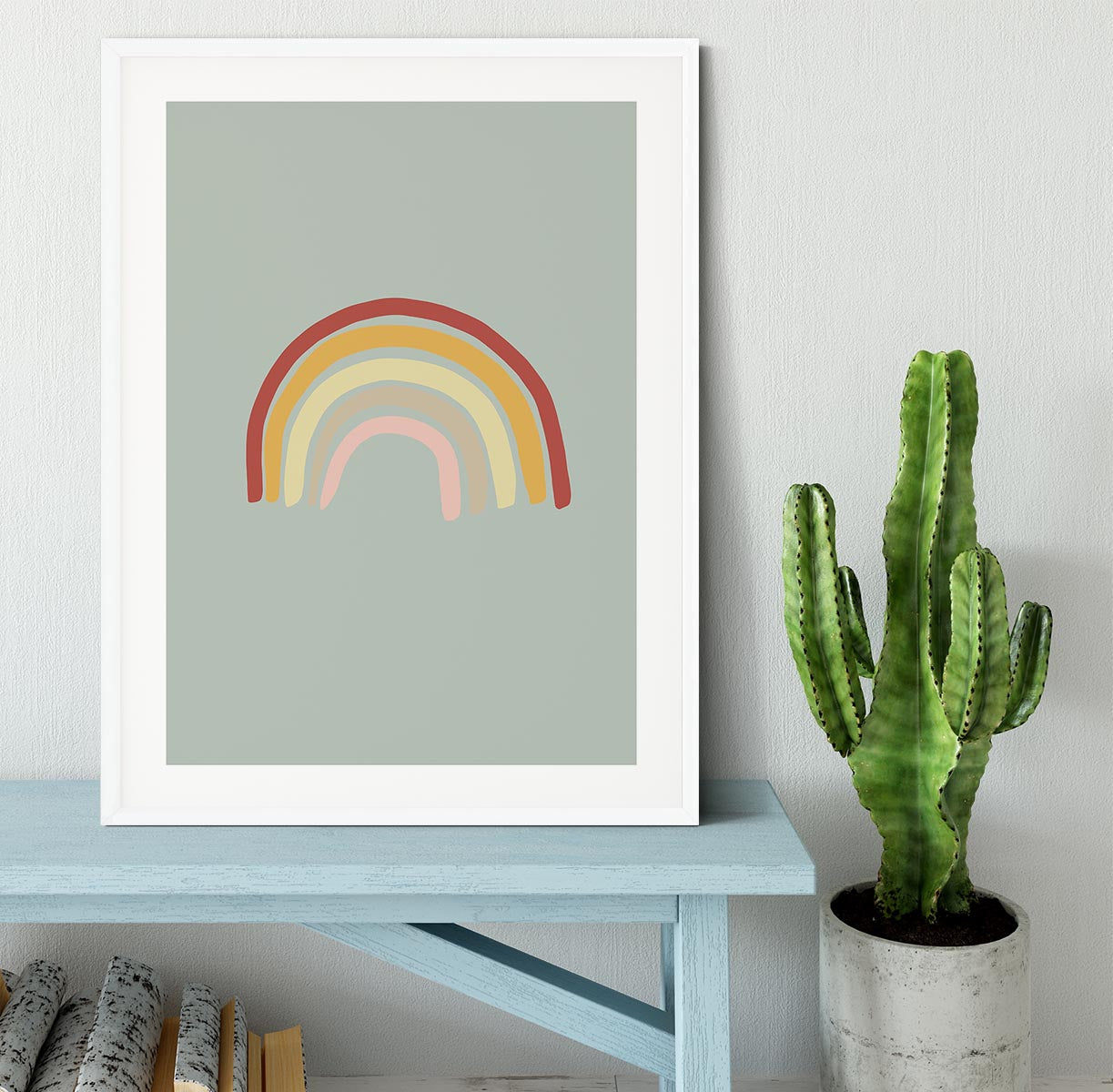 Rainbow Green Framed Print - Canvas Art Rocks - 5