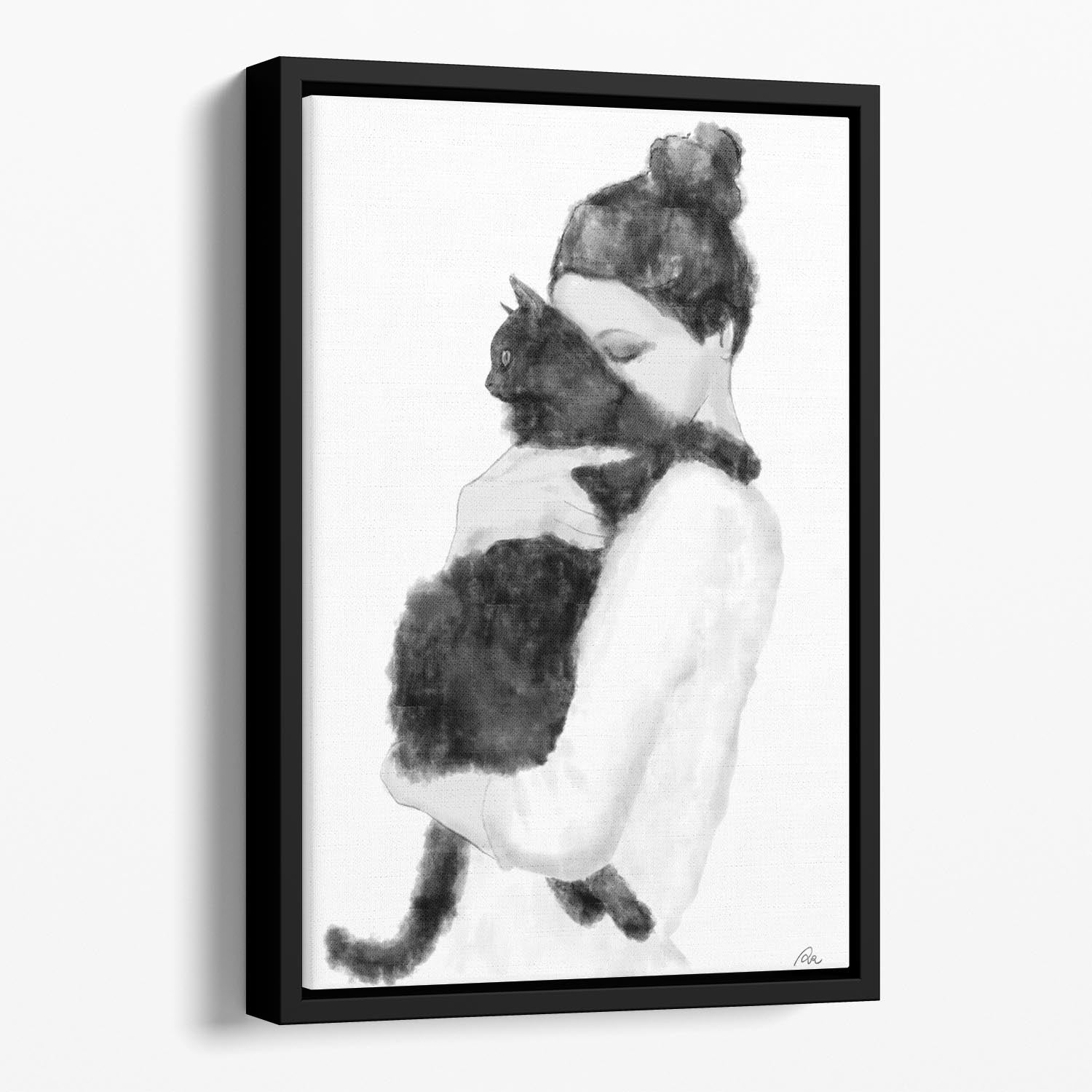 Cat Lover Floating Framed Canvas - Canvas Art Rocks - 1