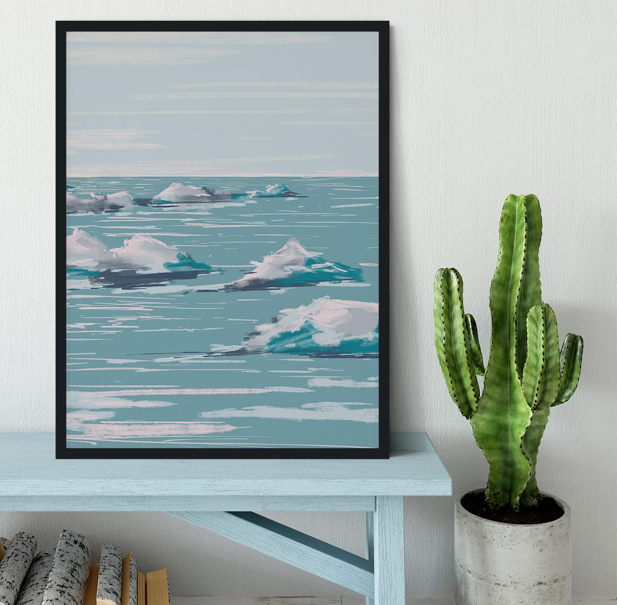 Seascape Framed Print - Canvas Art Rocks - 2