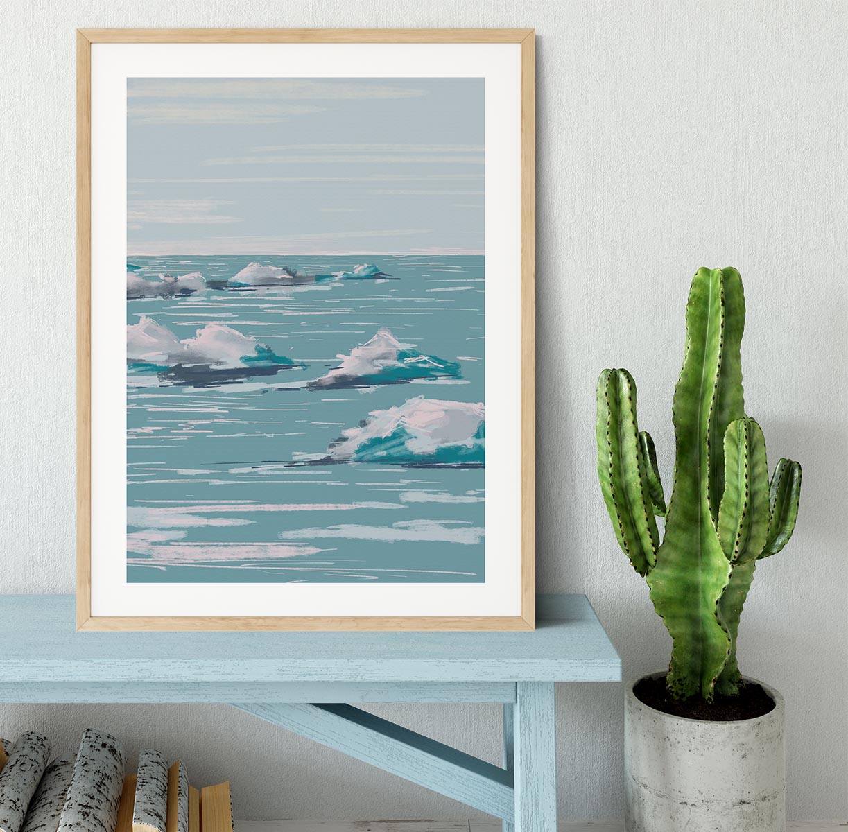 Seascape Framed Print - Canvas Art Rocks - 3