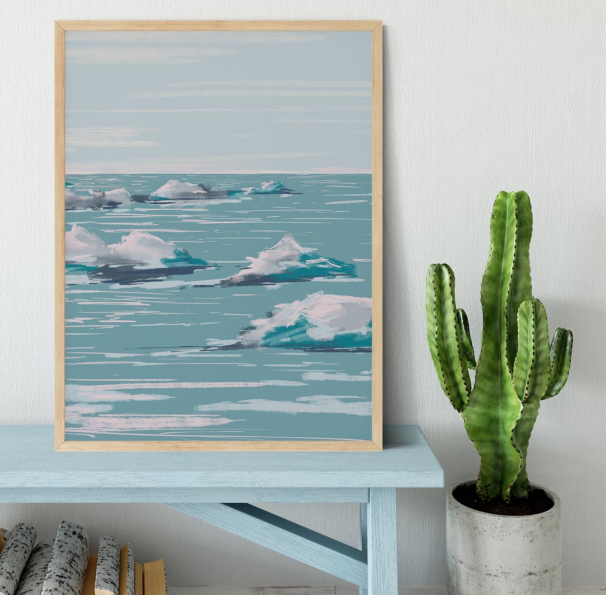 Seascape Framed Print - Canvas Art Rocks - 4