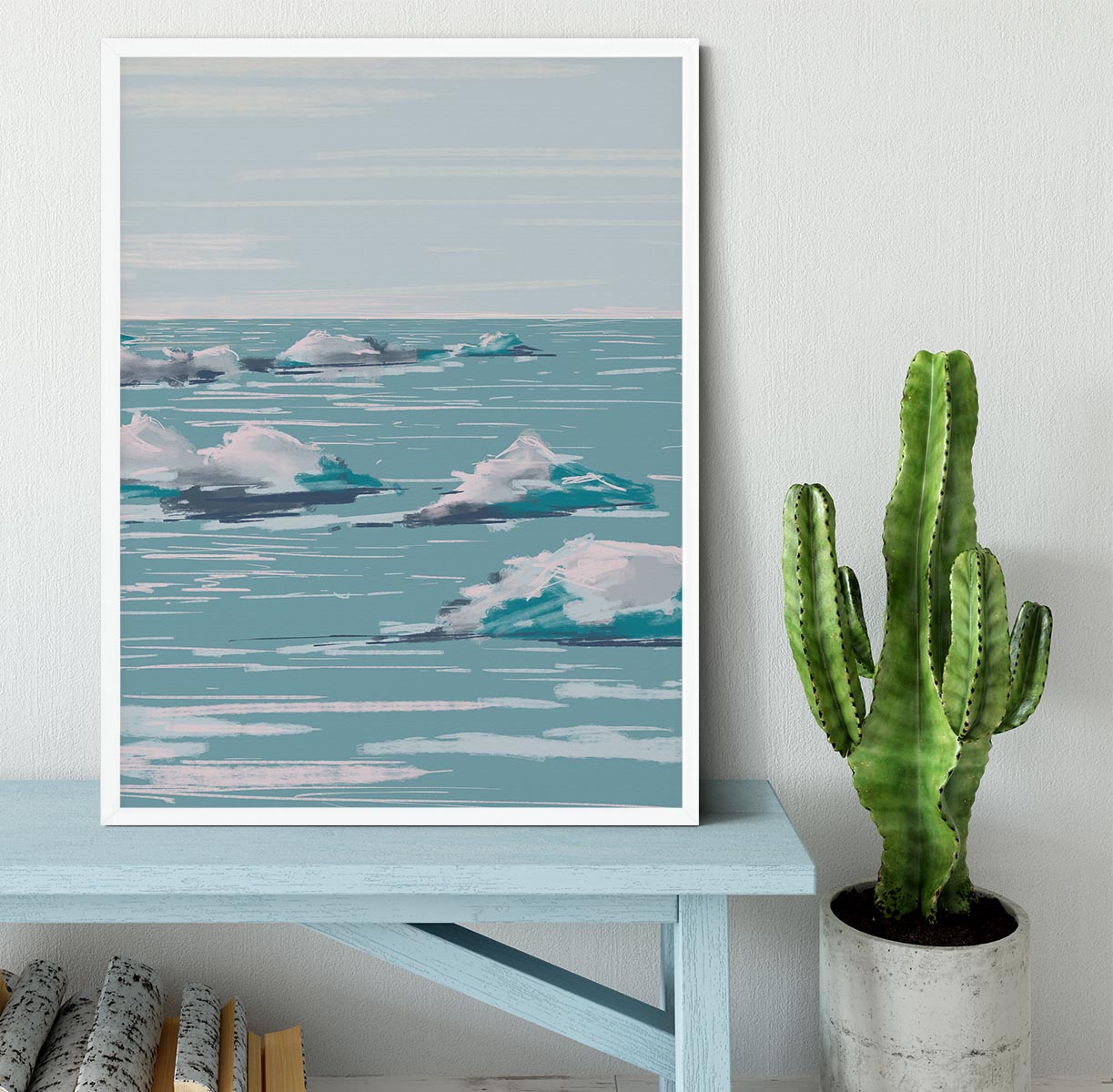 Seascape Framed Print - Canvas Art Rocks -6