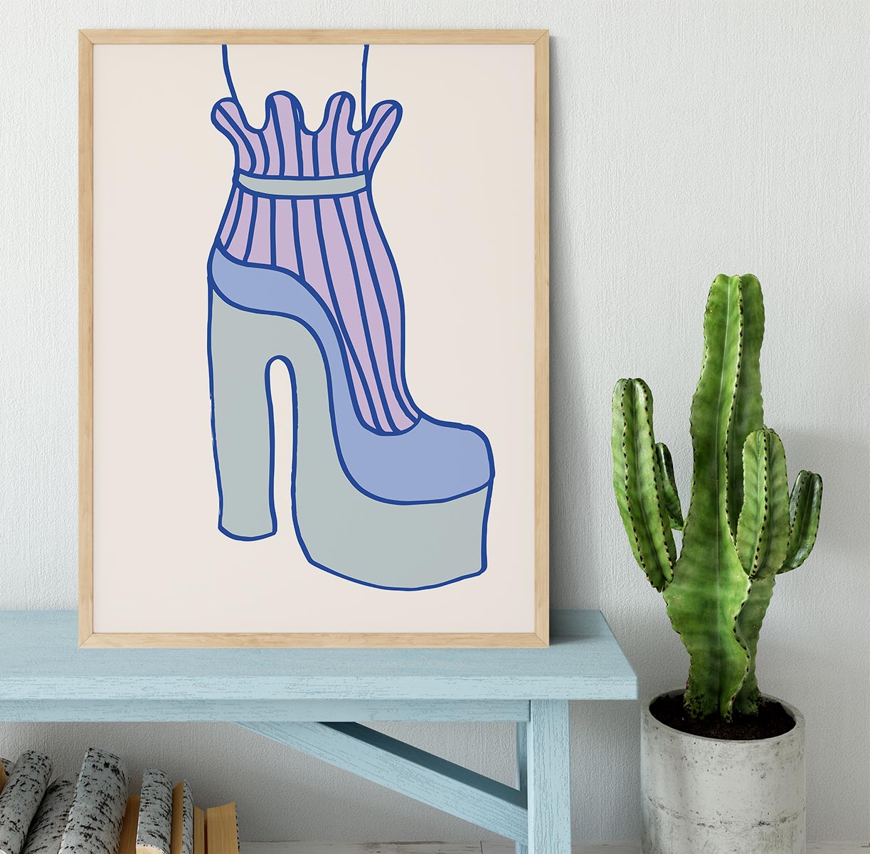 Blue Heel Framed Print - 1x - 4