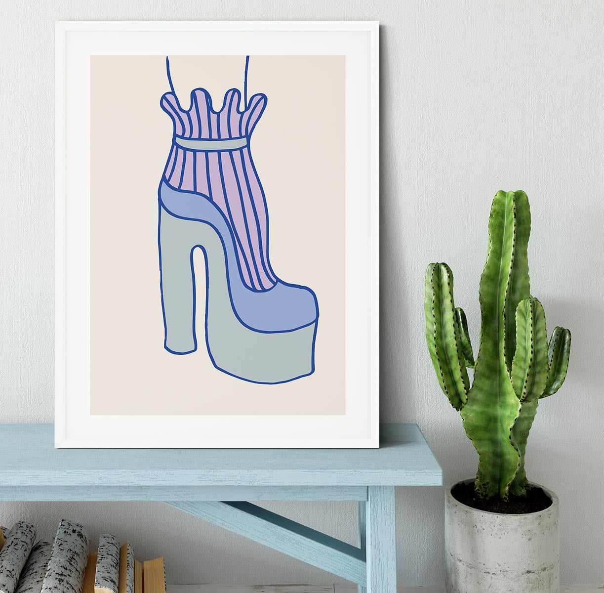 Blue Heel Framed Print - 1x - 5