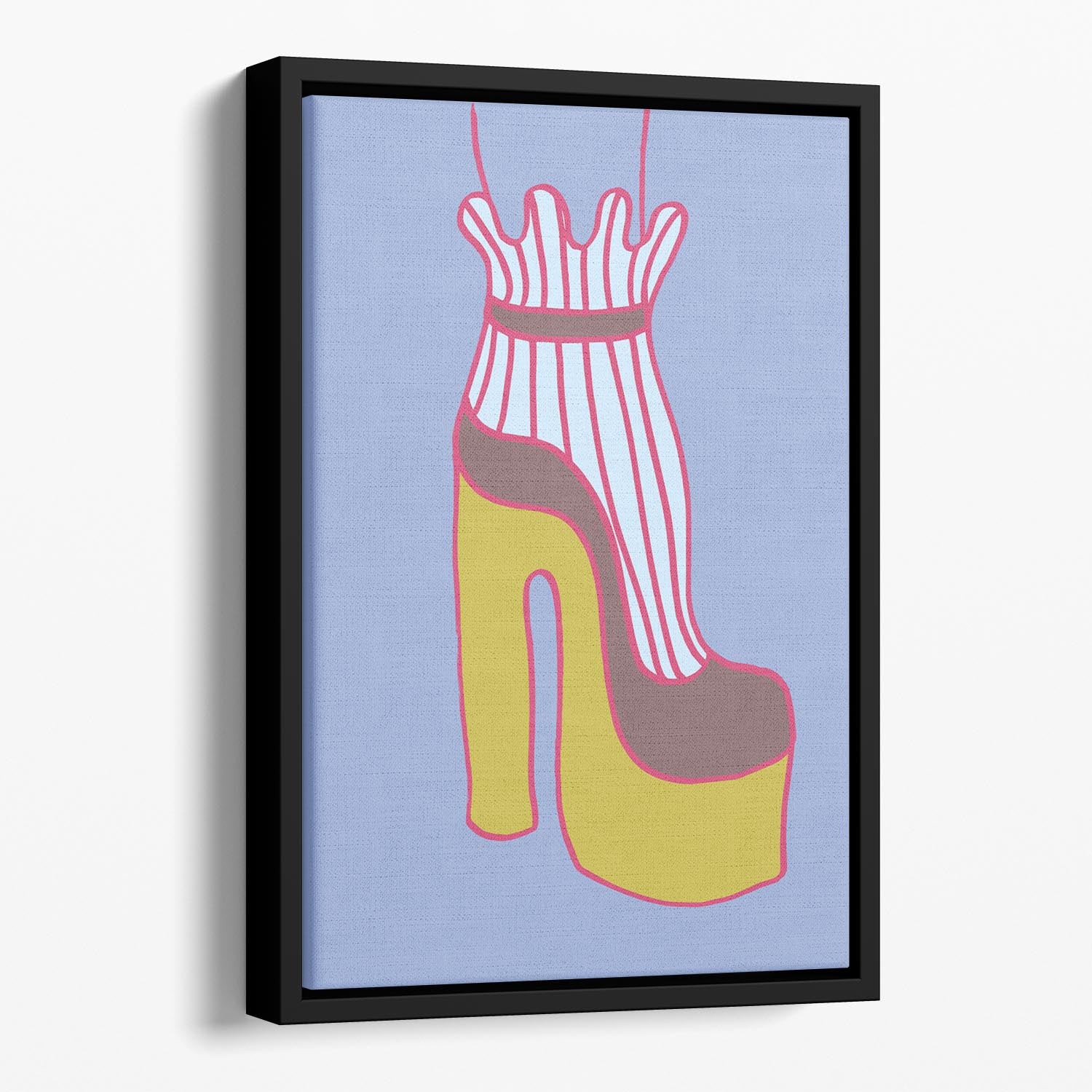 Yellow Heel 01 Floating Framed Canvas - Canvas Art Rocks - 1