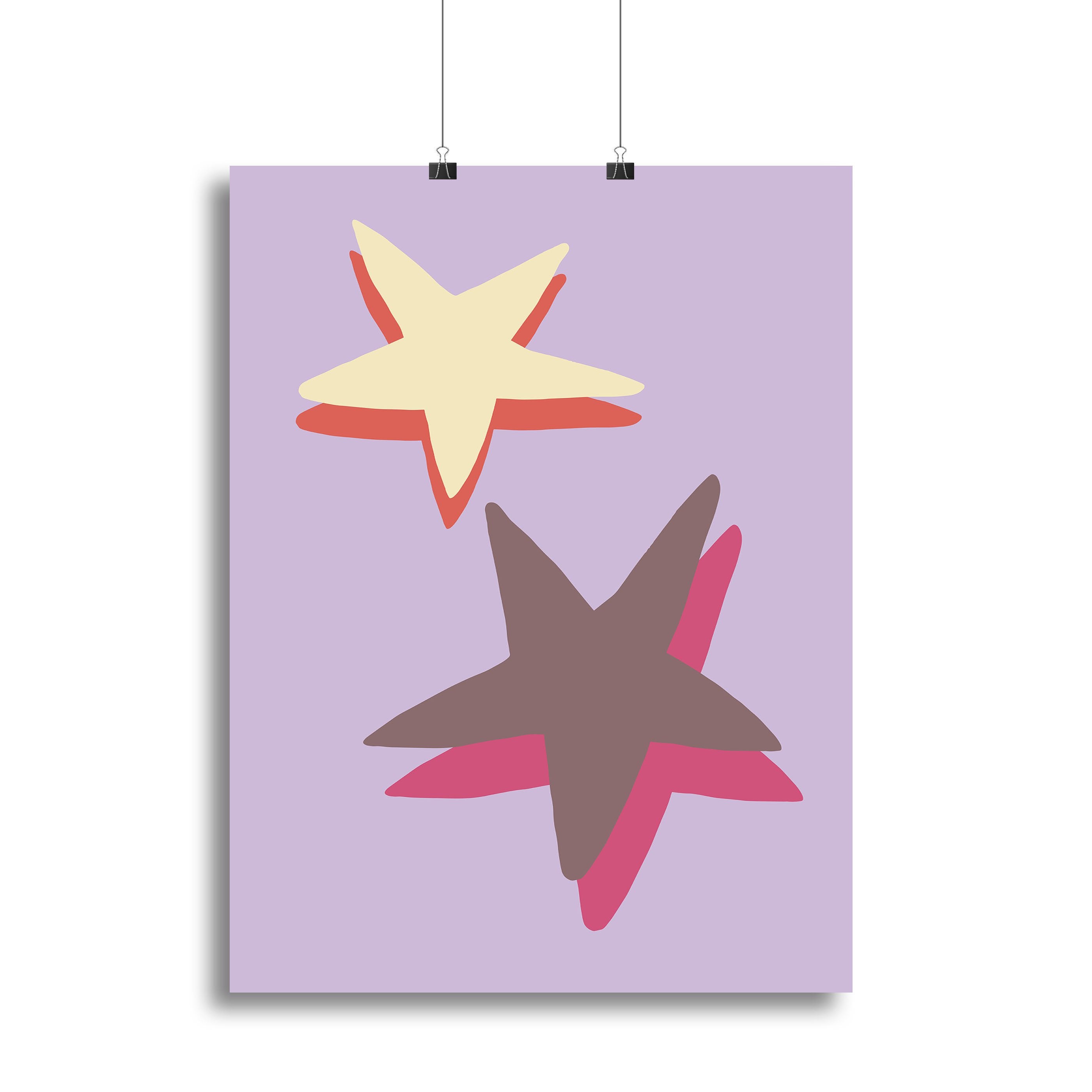 Lilac Star Canvas Print or Poster - Canvas Art Rocks - 2