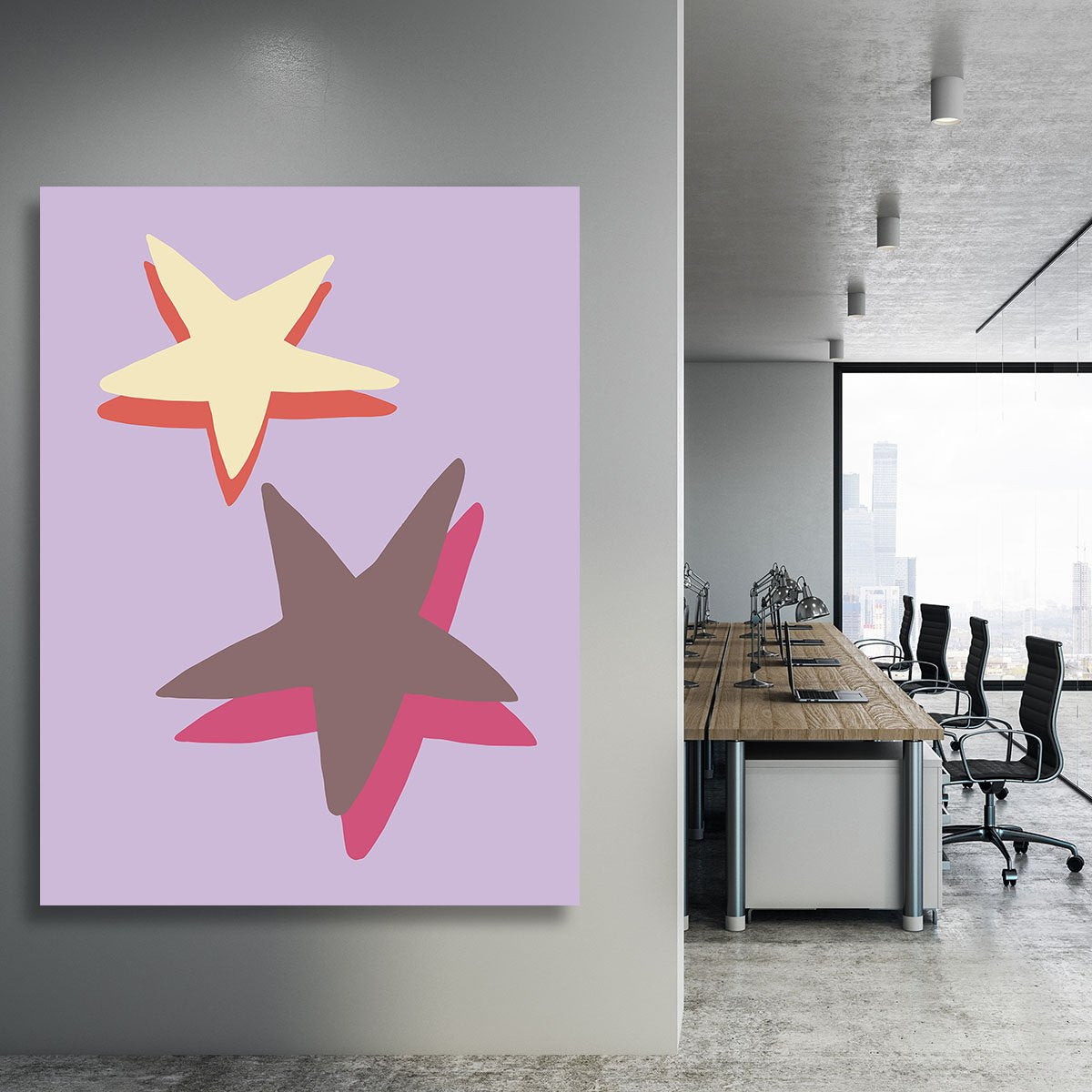 Lilac Star Canvas Print or Poster - Canvas Art Rocks - 3