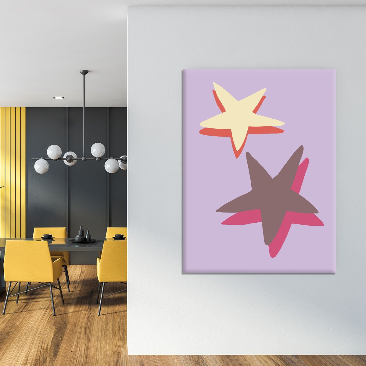 Lilac Star Canvas Print or Poster - Canvas Art Rocks - 4