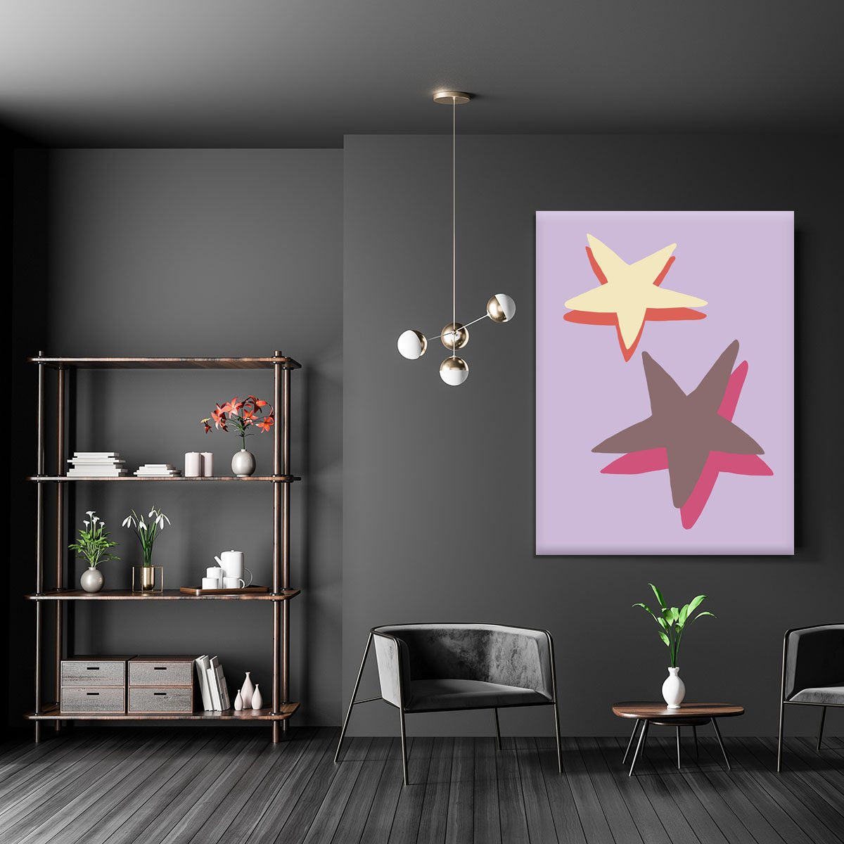 Lilac Star Canvas Print or Poster - Canvas Art Rocks - 5